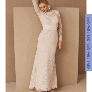 BHLDN Ivory Tadashi Shoji Gown. 16W